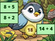 play Addition: Bird Image Uncover