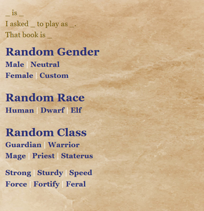 play Character Selection