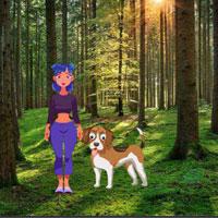 play Girl And Puppy Forest Escape