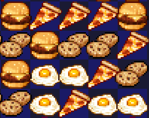 play Food Match Four - A Bevy Game