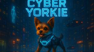 play Cyber Yorkie: Neon Jetpack Escape