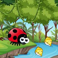 Ladybug Crosses The River game