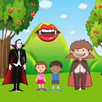 Kids Escaped Vampires Garden game