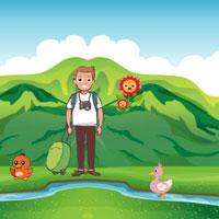 Find Tourist Man Car game