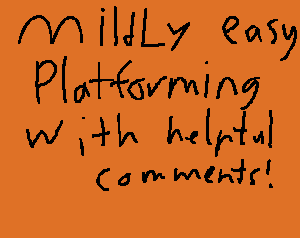 Orange Platforming With Very Supporting Comments! game