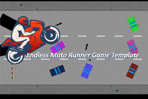 play Endless Moto Runner Game Template