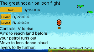 play The Great Hot Air Balloon Flight