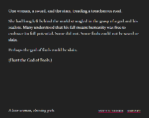 One Woman, Cleaving Gods game