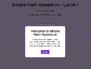 Super Math Speedrun game